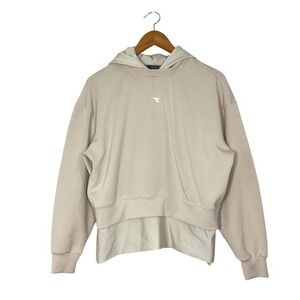 Diadora Beige Hoodie XS‎ Women's Athleisure Diadry Yoga Activewear Neutral Basic
